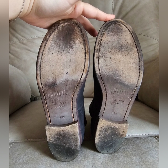 LD Tuttle quality leather black made in Italy ankle boots size 37.5 US 7 - Picture 8 of 10